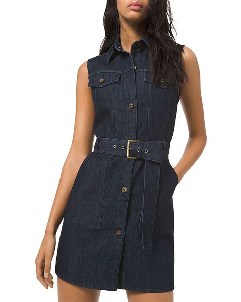 michael michael kors fitted dress|Michael Kors denim dresses.